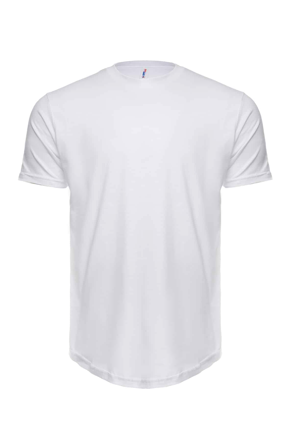 Longline T-Shirt mit abgerundetem Saum 3030