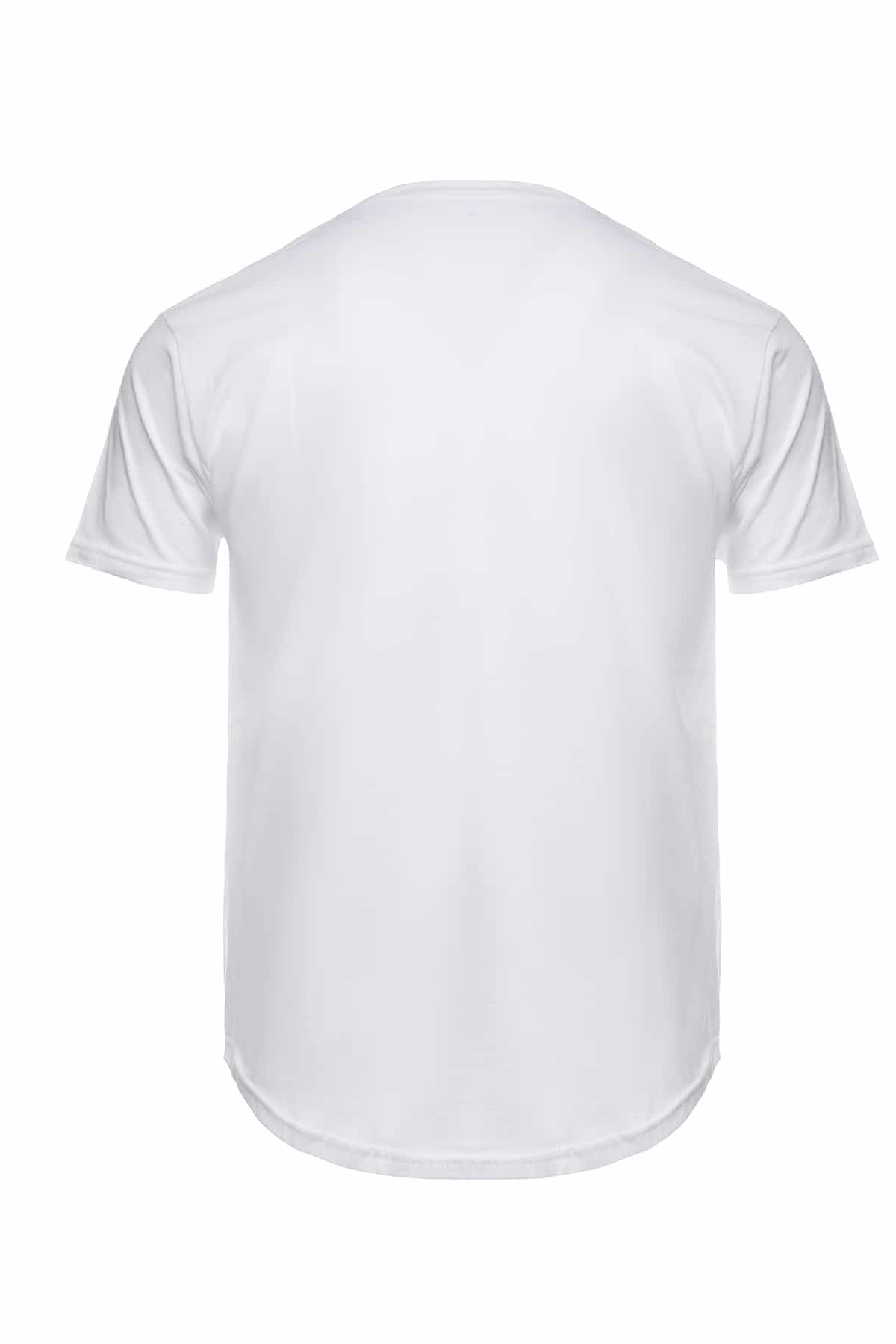 Longline T-Shirt mit abgerundetem Saum 3030