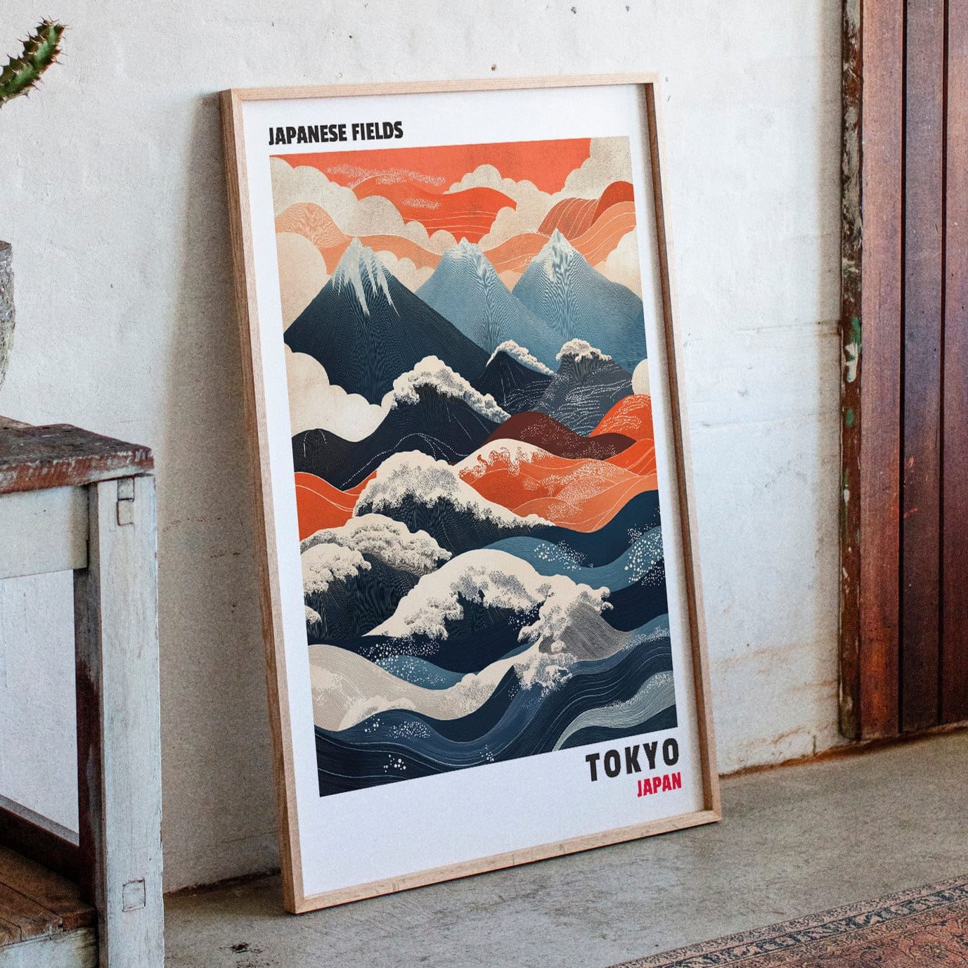 Champs japonais – Harmonie entre montagne et vague