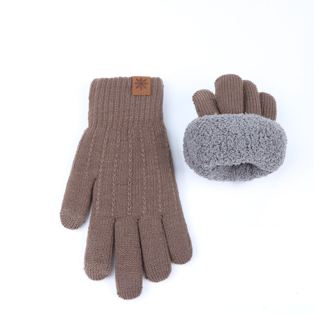 Gloves Outdoor Riding Wind-proof And Cold Protection Fleece-lined Thickened