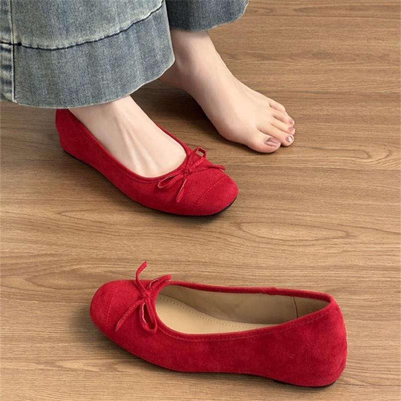 Women's Hidden Heel Ballet Flats - Comfortable Soft Sole Casual Walking Shoes for Daily Wear