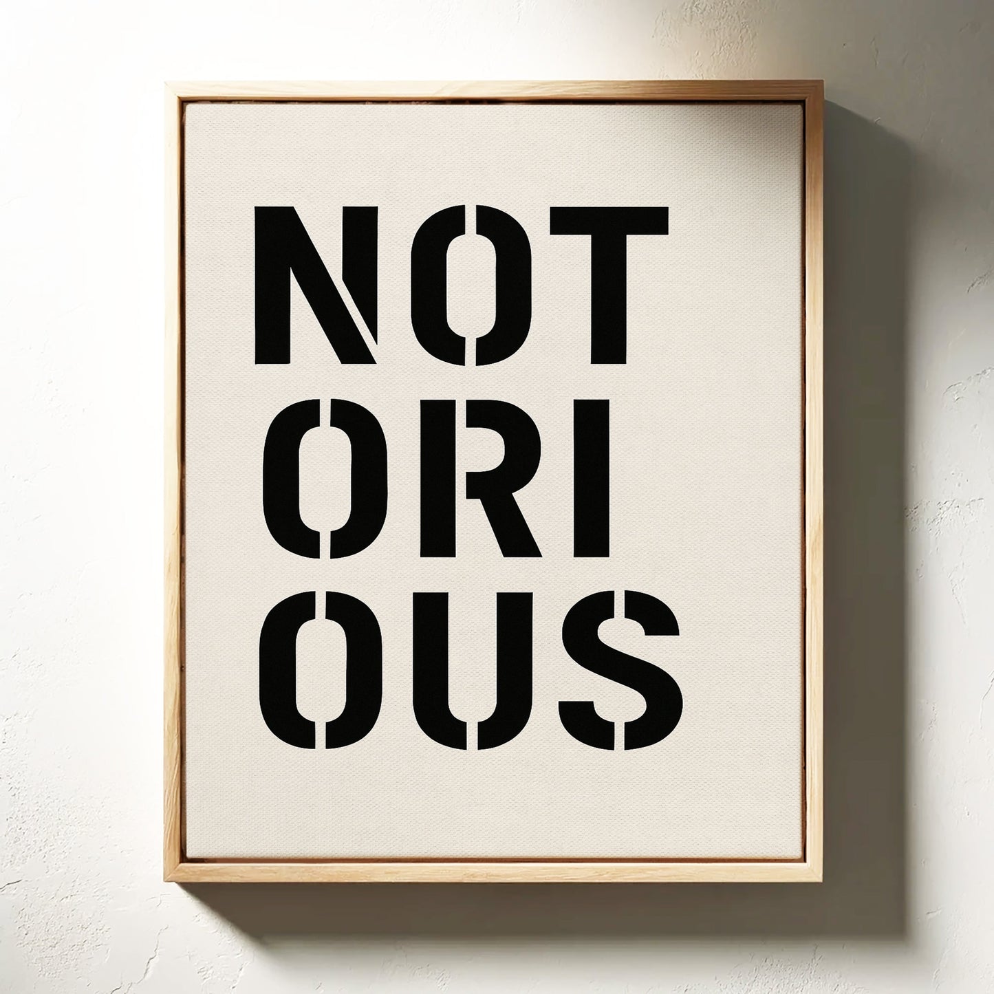 Notorious Bold Stencil Typografie-Druck