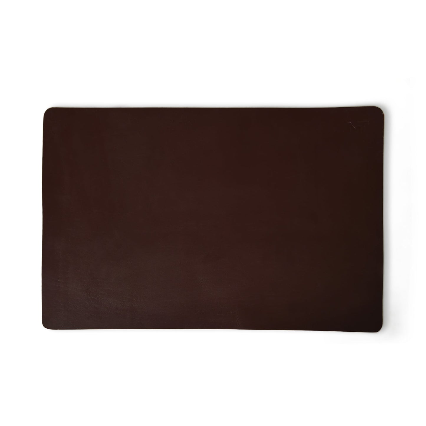 Espresso Elegance Leder Schreibtischunterlage + Mauspad
