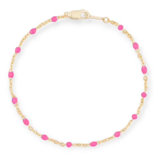 Pink Daisy Bracelet