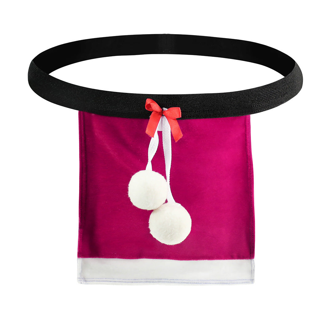 Men's Shy Cloth T Pants Christmas Ball Thong