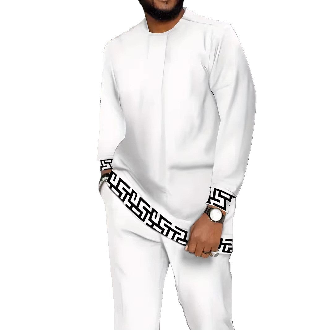 Fashionable Mens Long-Sleeve Pants Sports Suit