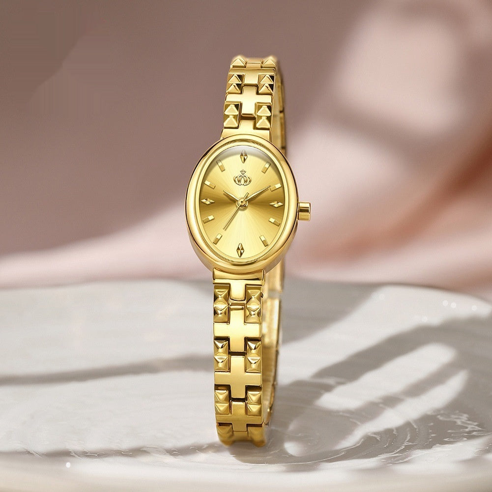 Affordable Luxury Quartz Watch With A Steel Bracelet For Women