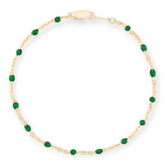 Green Daisy Bracelet
