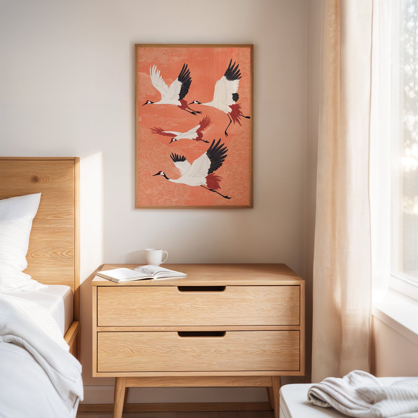 Japanese Crane Wall Art – Elegant Traditional-Inspired Print