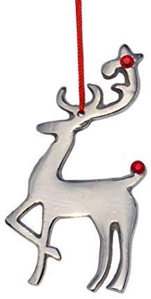 Vibhsa Handmade Christmas Ornaments Set of 8 with Red Ruby