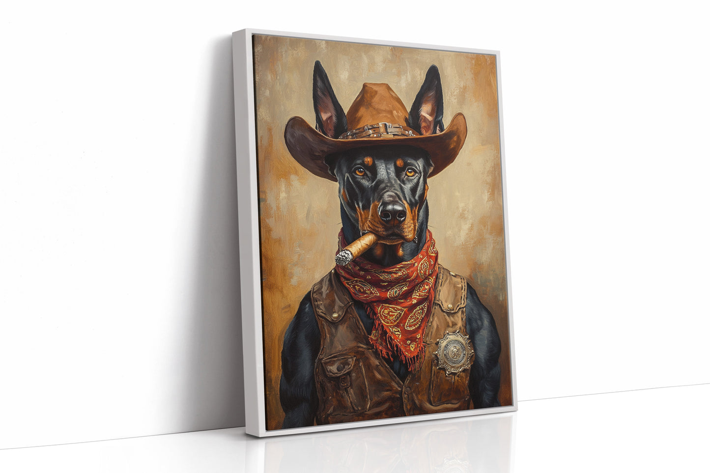 Dobermann Marshal mit stahlhartem Blick