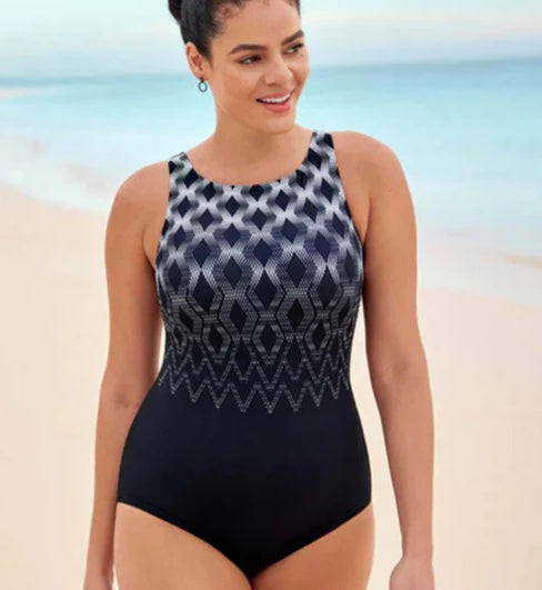 Plus Size One Piece Swimsuit Floral Print Women's Bikini Swimwear