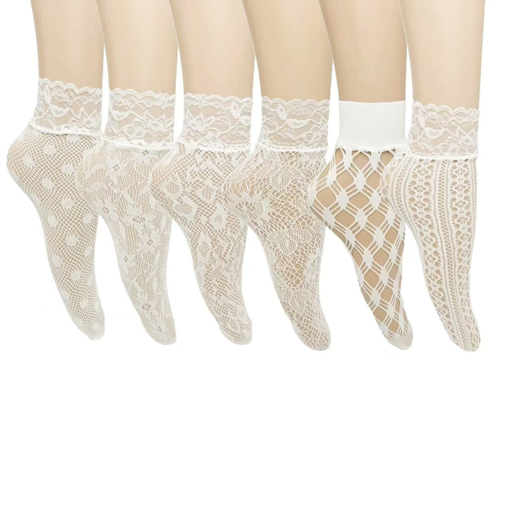 Jacquard Black Sheer Stockings Short Women Thin Sweat-absorbent