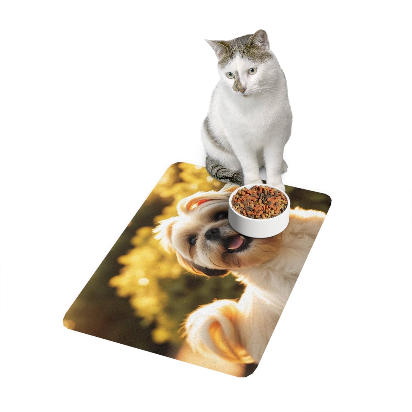 Tapis antidérapant pour animaux de compagnie – Tapis d'alimentation étanche pour chiens