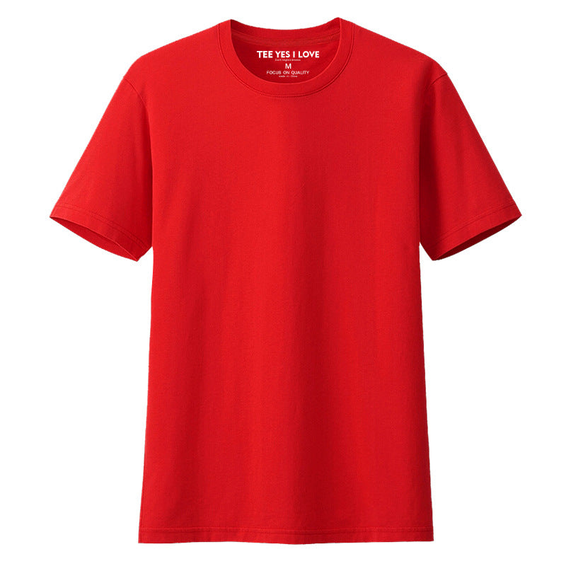 High-quality Pure Cotton Men's Loose Crew Neck Printed Trendy Brand Short-sleeve T-shirt, New Summer Style