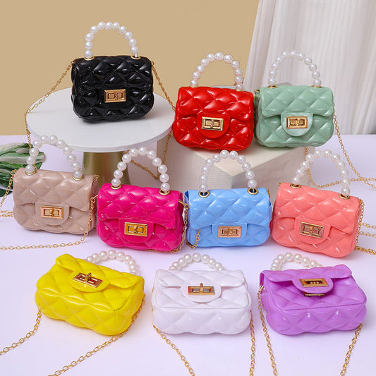 Handheld Candy Bag Solid Color Single Shoulder Strap