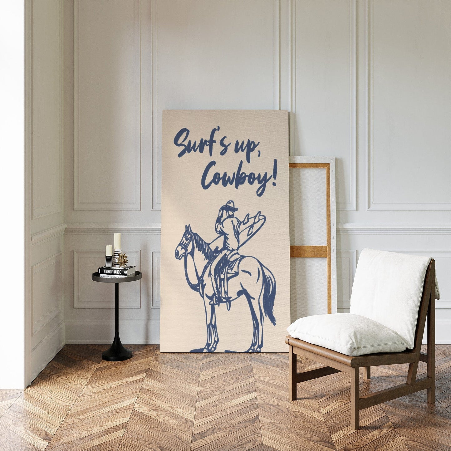Surf's Up Cowboy – Art Mural Côtier Western