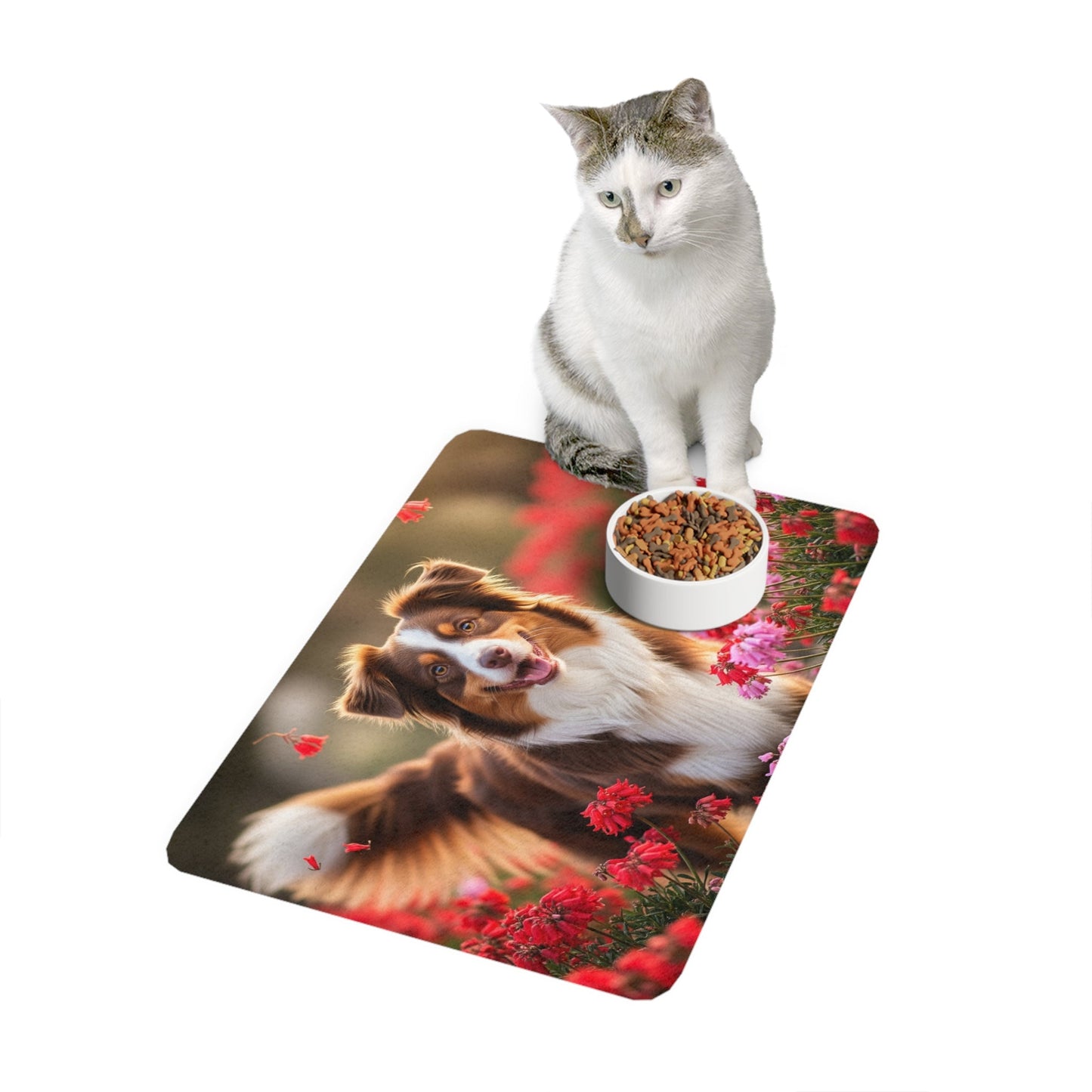 Tapis antidérapant pour animaux de compagnie – Tapis d'alimentation étanche pour chiens