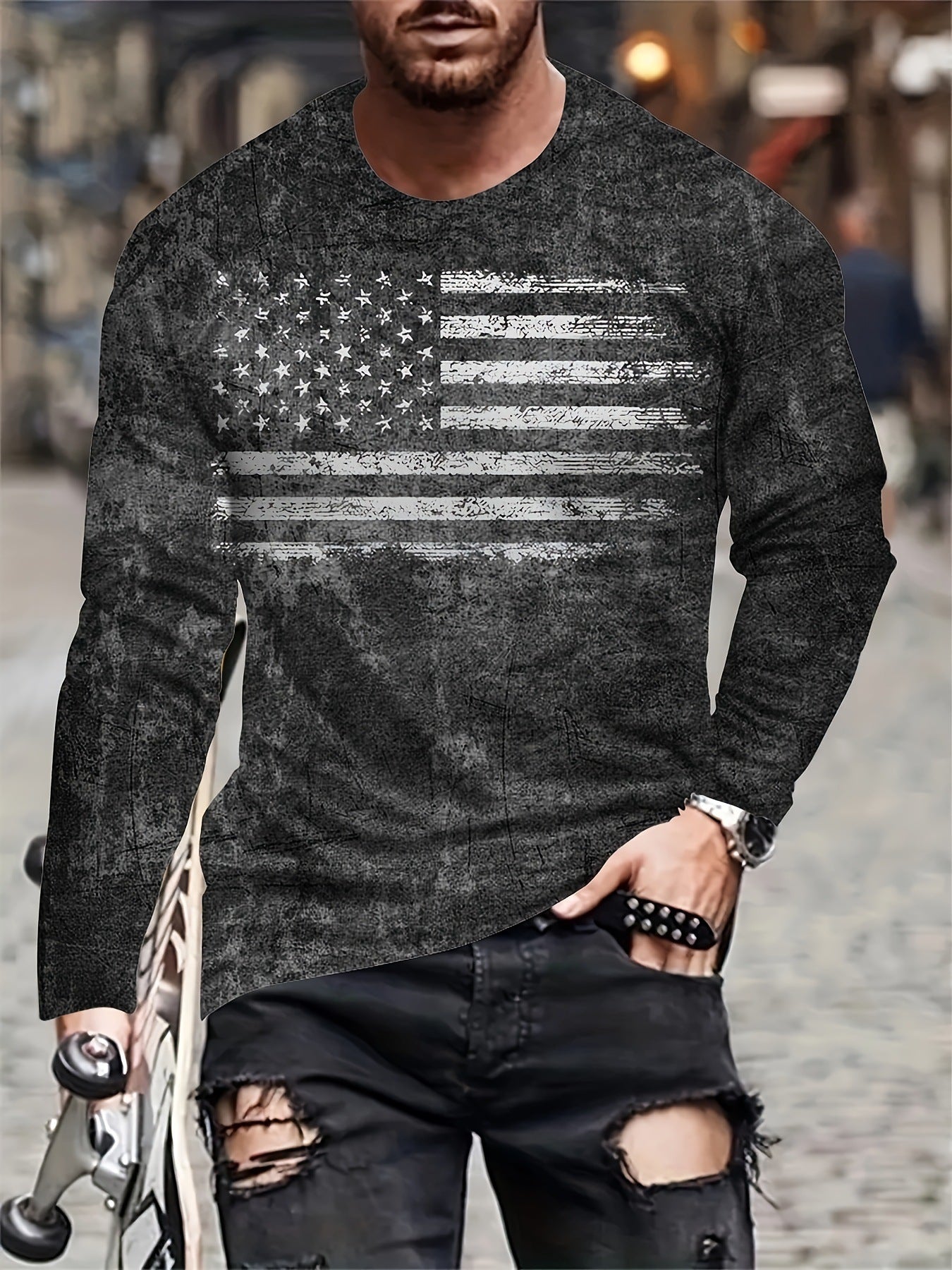 European American Long Sleeve Casual XINGX Print