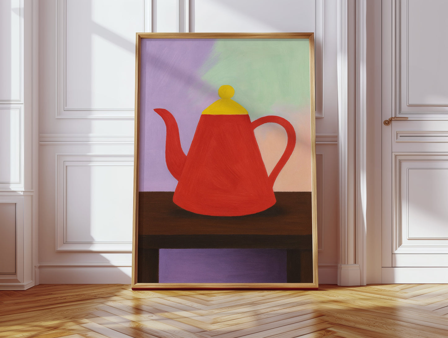 Nature morte à la théière rouge