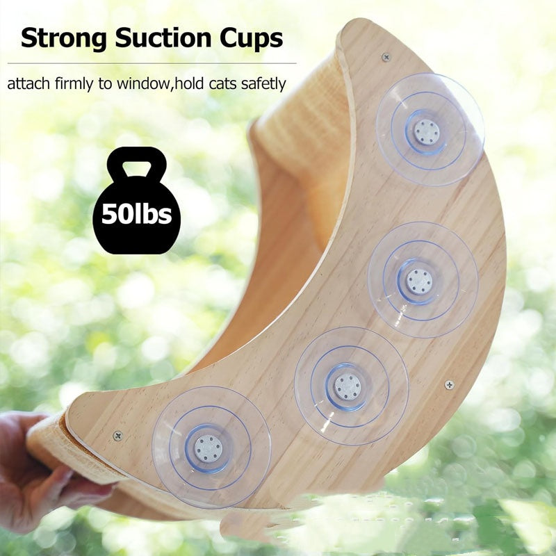 In-stock Wooden Cat Hammock For Windowsills Pet Use