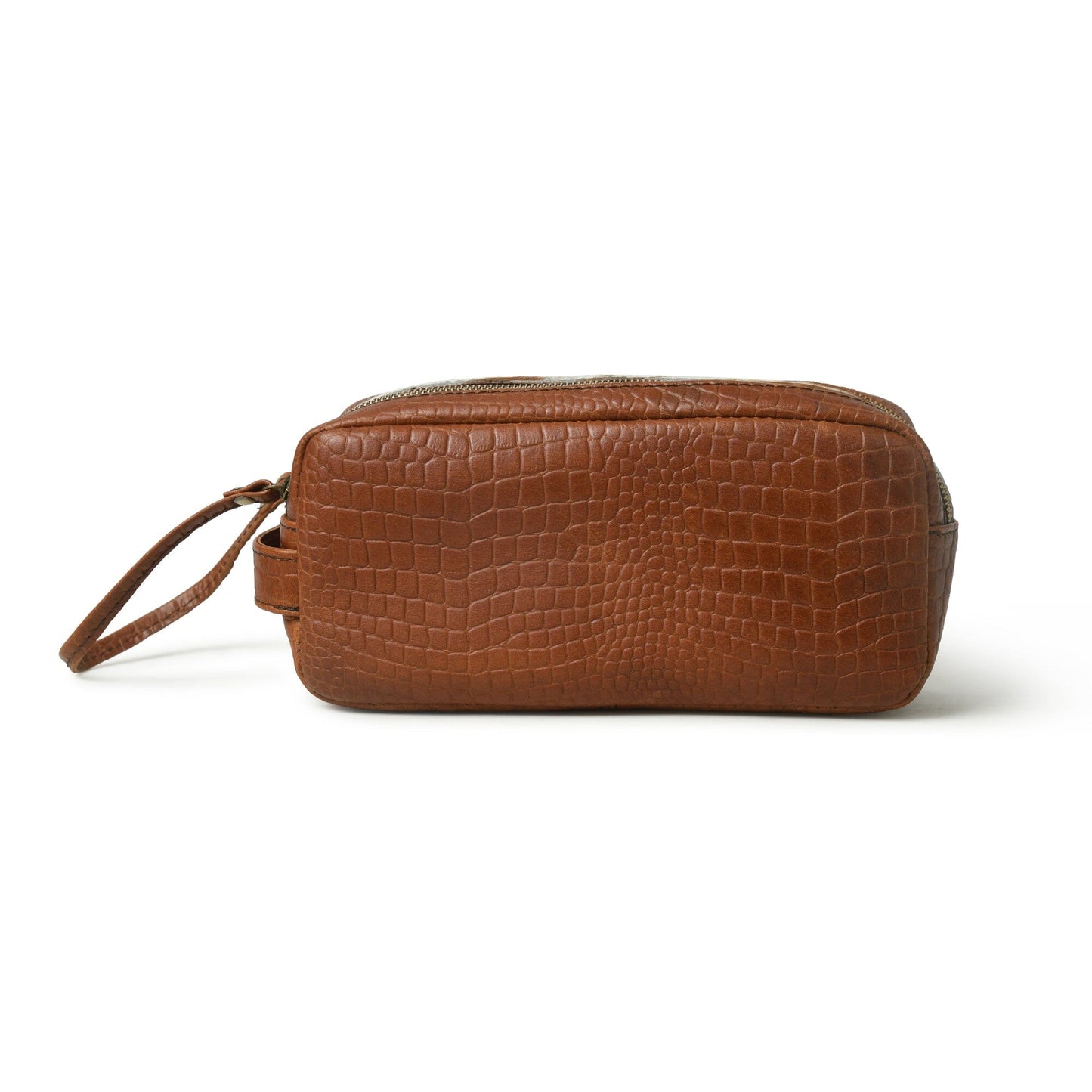 Trousse de Toilette en Cuir Croco Hairon