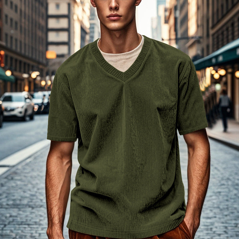 American-style Loose-fit Casual Mens T-shirt