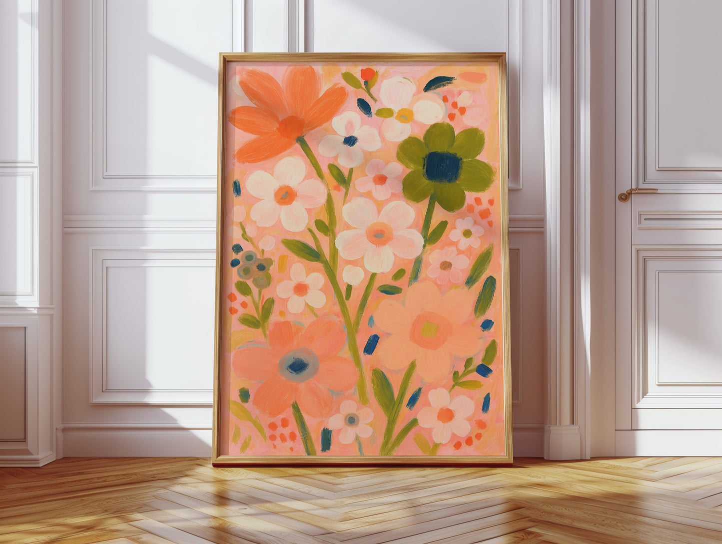Jardin de fards en pleine floraison