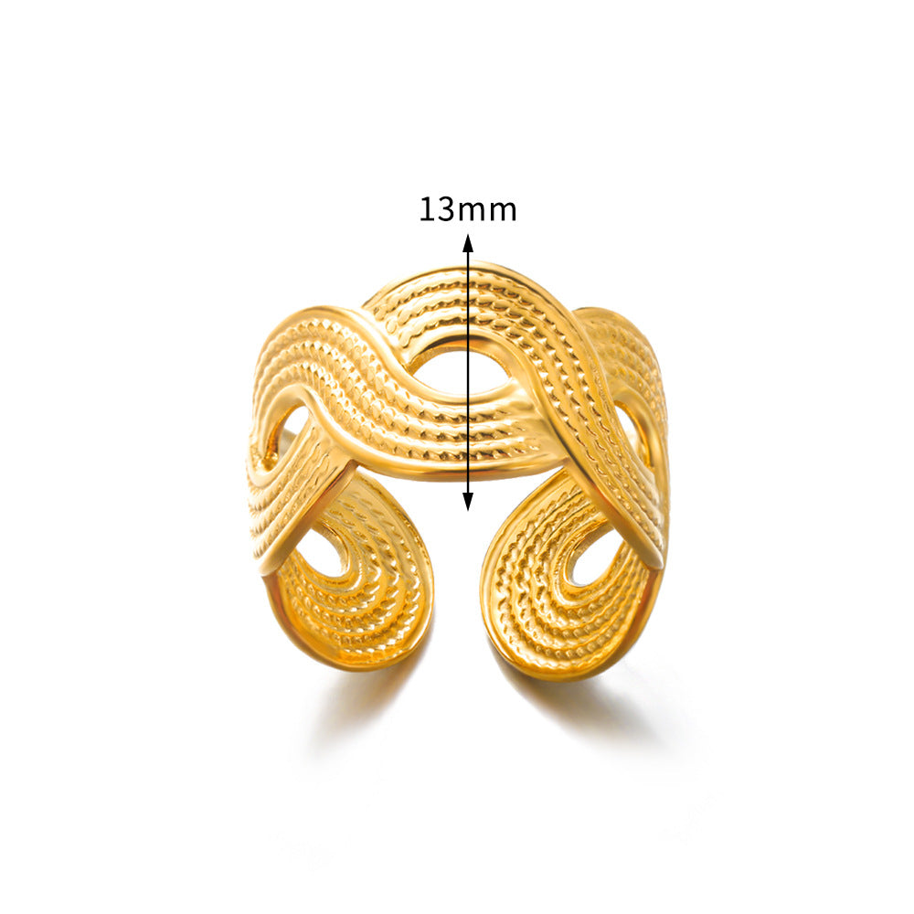 Irregular Wide Band Ring For Women