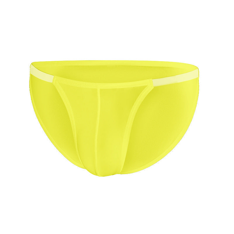 Men's Transparent Belt Personality Ice Silk Thin U Convex Sexy Panties