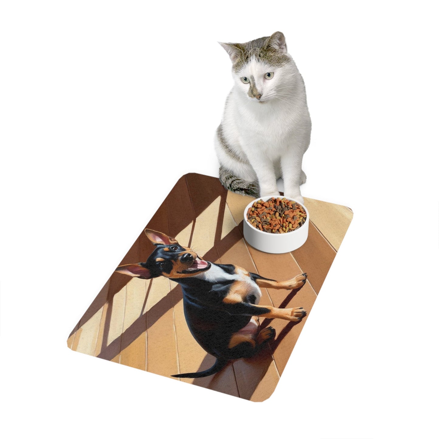 Tapis antidérapant pour animaux de compagnie – Tapis d'alimentation étanche pour chiens