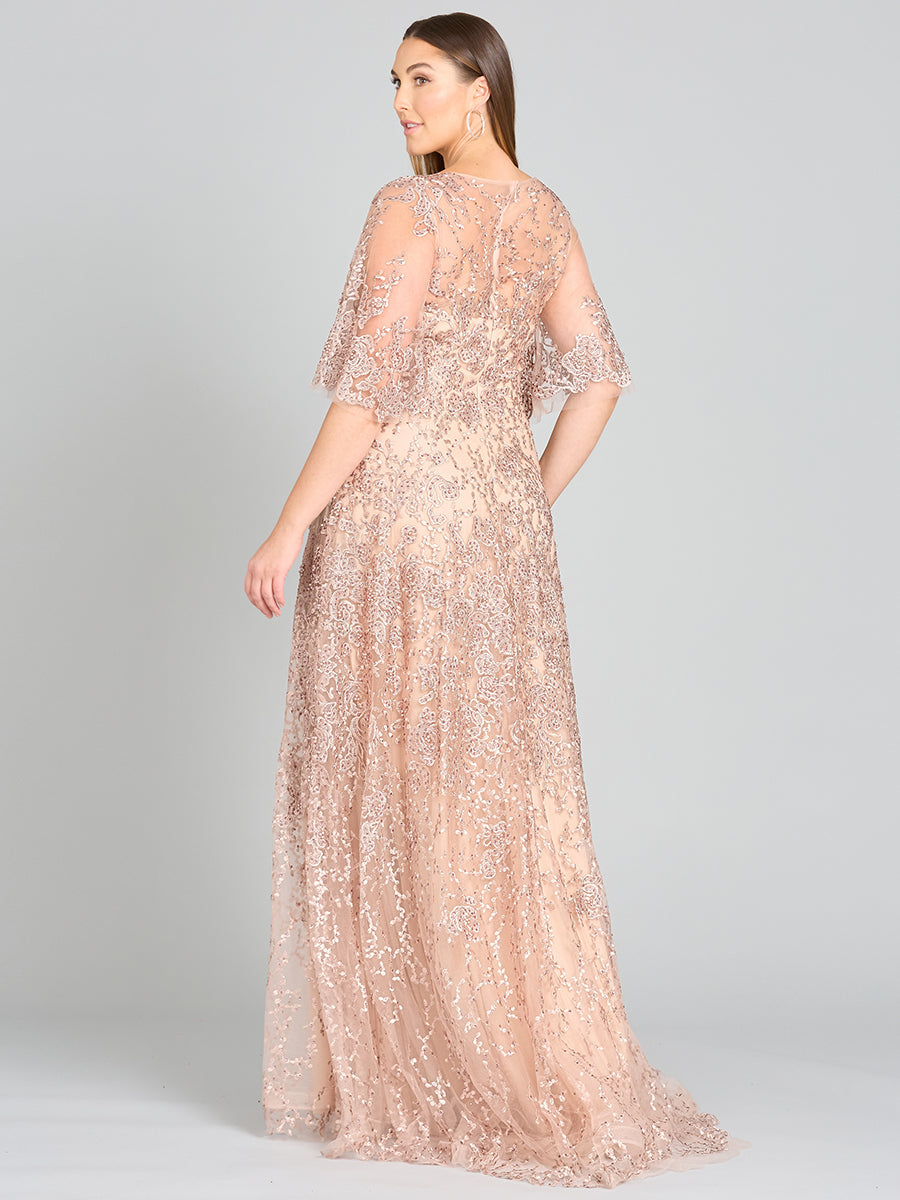 Lara 33277 - Robe Mère de la mariée à Manches Cape