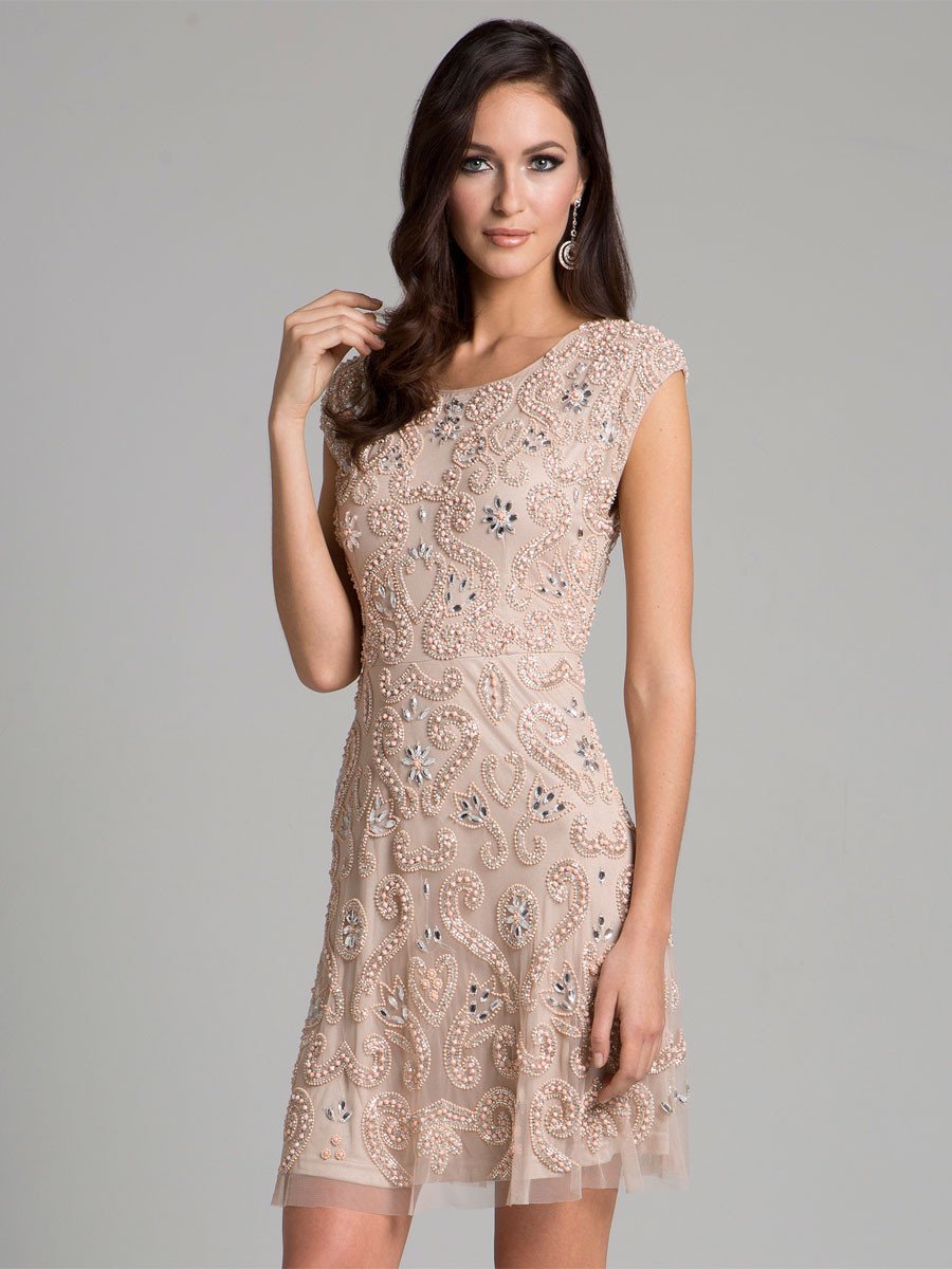 Lara 33404 - Kurzes Kleid in Nude