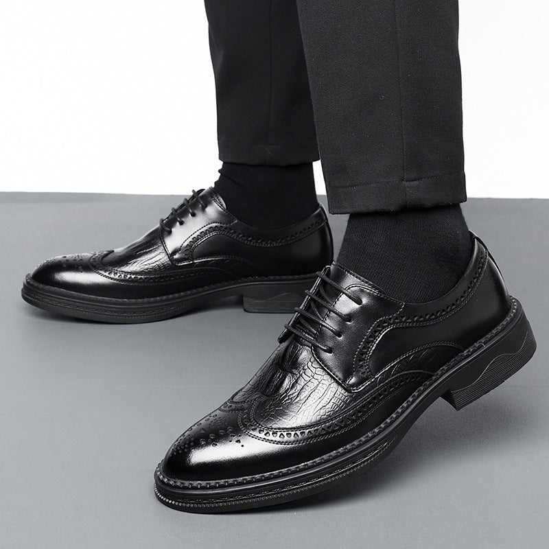 Hollow Leather Shoes Men's Business Formal Wear Casual