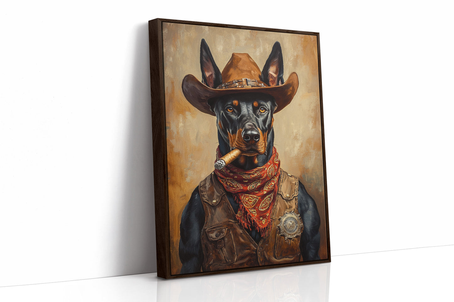 Dobermann Marshal mit stahlhartem Blick
