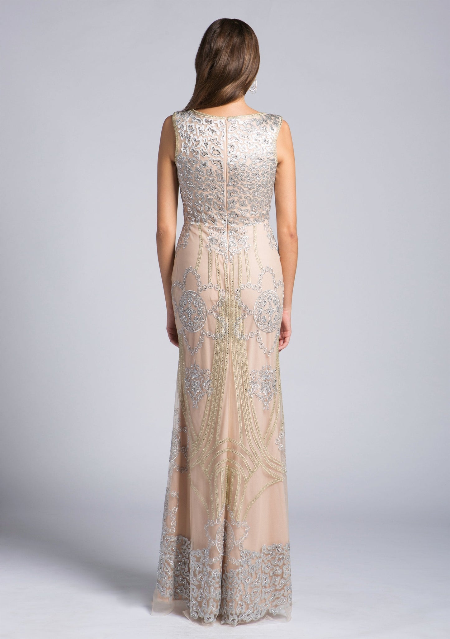 Lara 33622 - Robe longue perlée en dentelle OUTLET