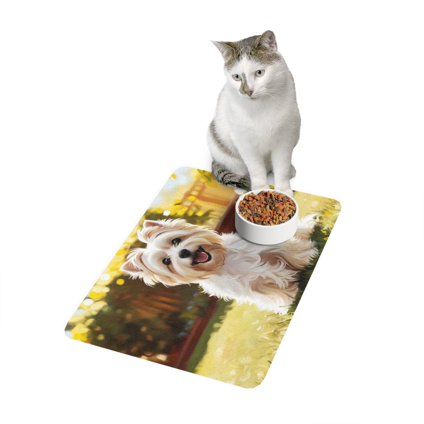 Tapis antidérapant pour animaux de compagnie – Tapis d'alimentation étanche pour chiens