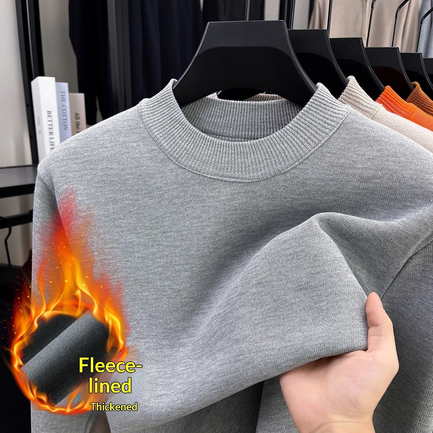 Mens Stylish Warm Knitted Base-layer Sweater