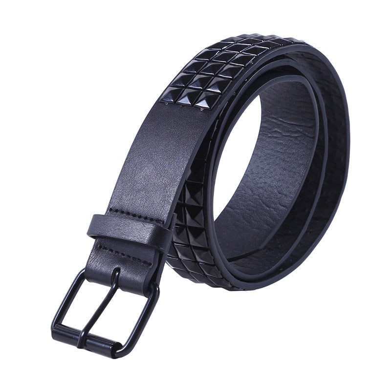 Hollow Rivet Belt PU Waistband Temperament Men And Women