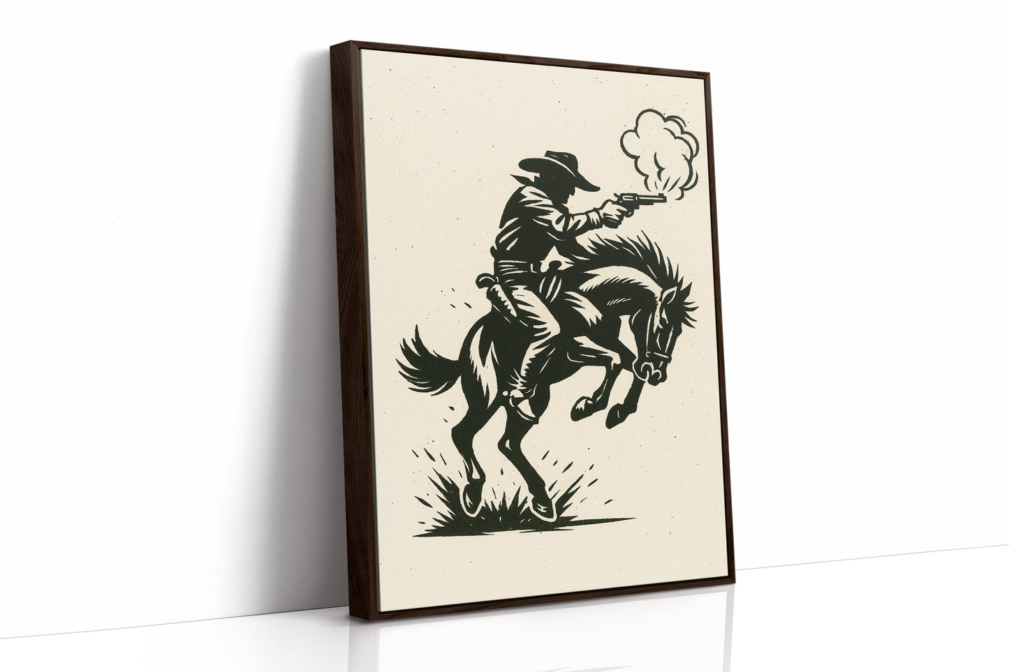 Fusillade de cow-boys dans la poussière