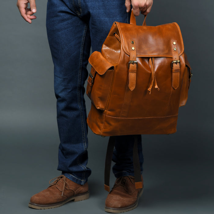 Earthen Lederrücksack für Laptops