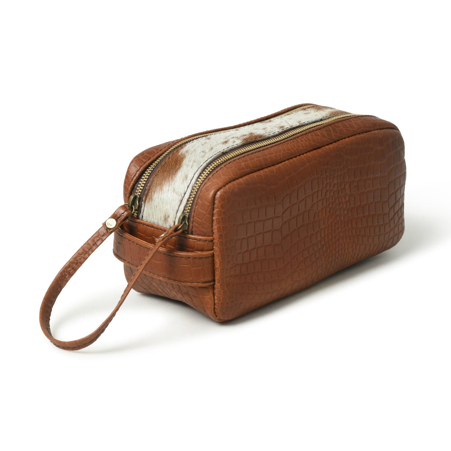 Trousse de Toilette en Cuir Croco Hairon