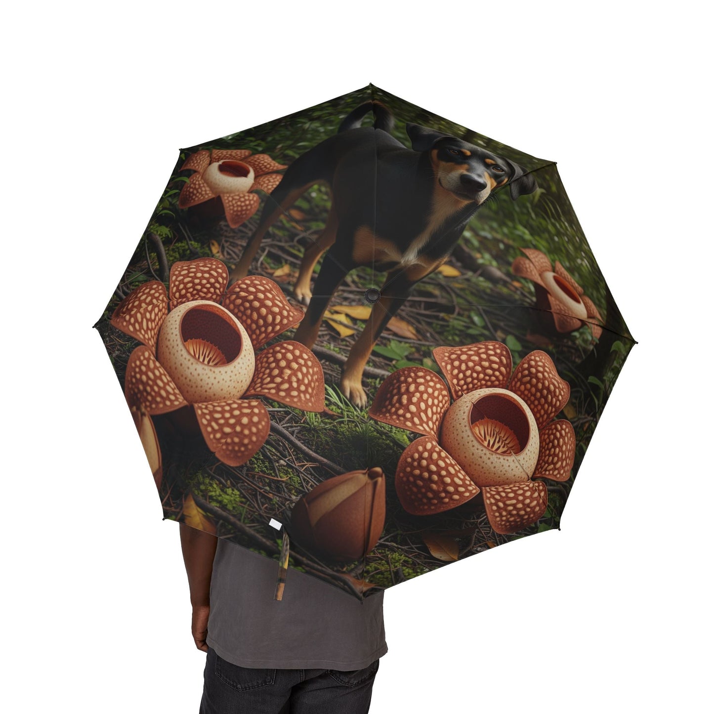 Parapluie semi-automatique 48" – Grand parapluie de voyage coupe-vent
