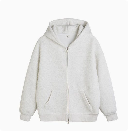Fashionable Hooded Cardigan Layered Sweatshirt Mens Trendy Hoodie