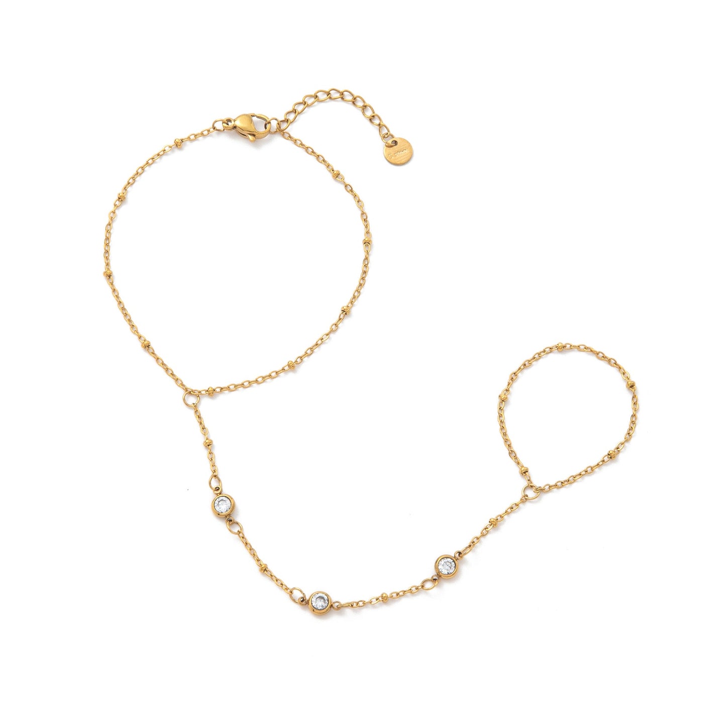 Womens Fashionable Stainless Steel Beaded Bracelet