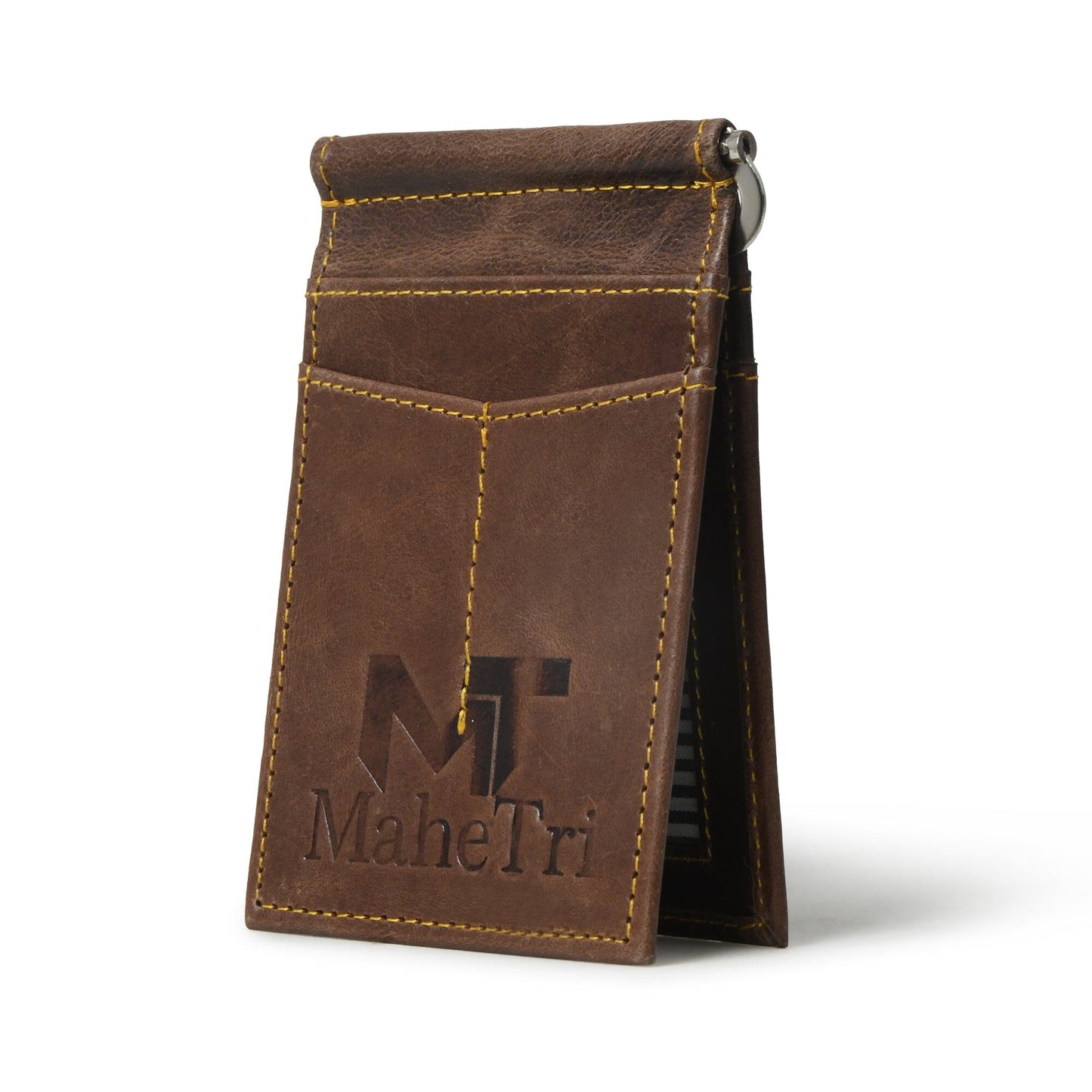 Finley Money Clip- Nussbraun