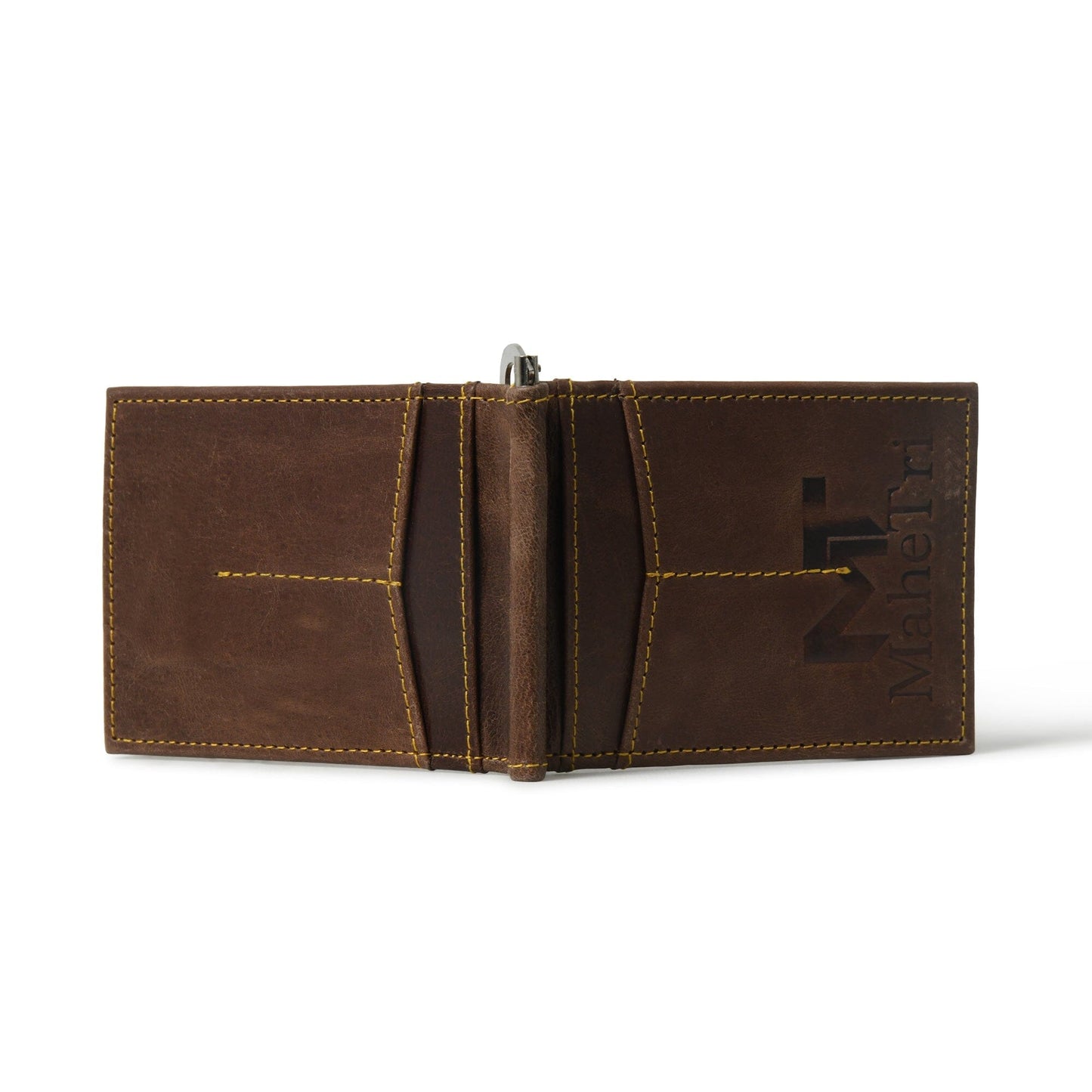 Finley Money Clip- Nussbraun
