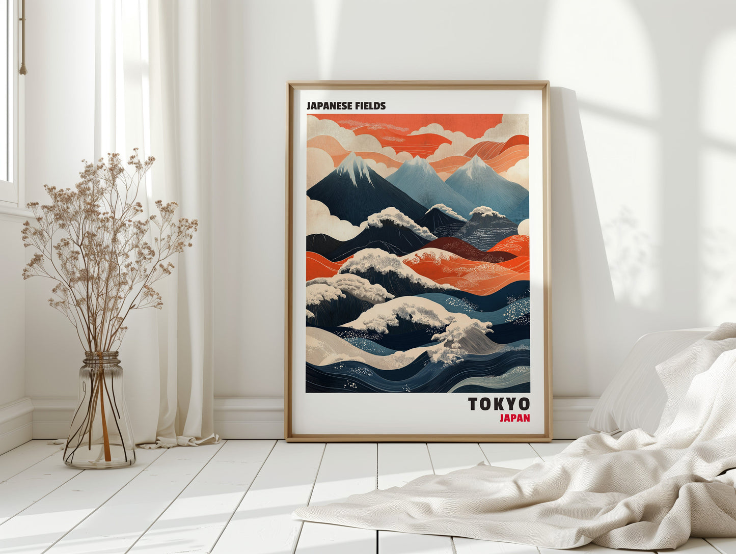 Champs japonais – Harmonie entre montagne et vague