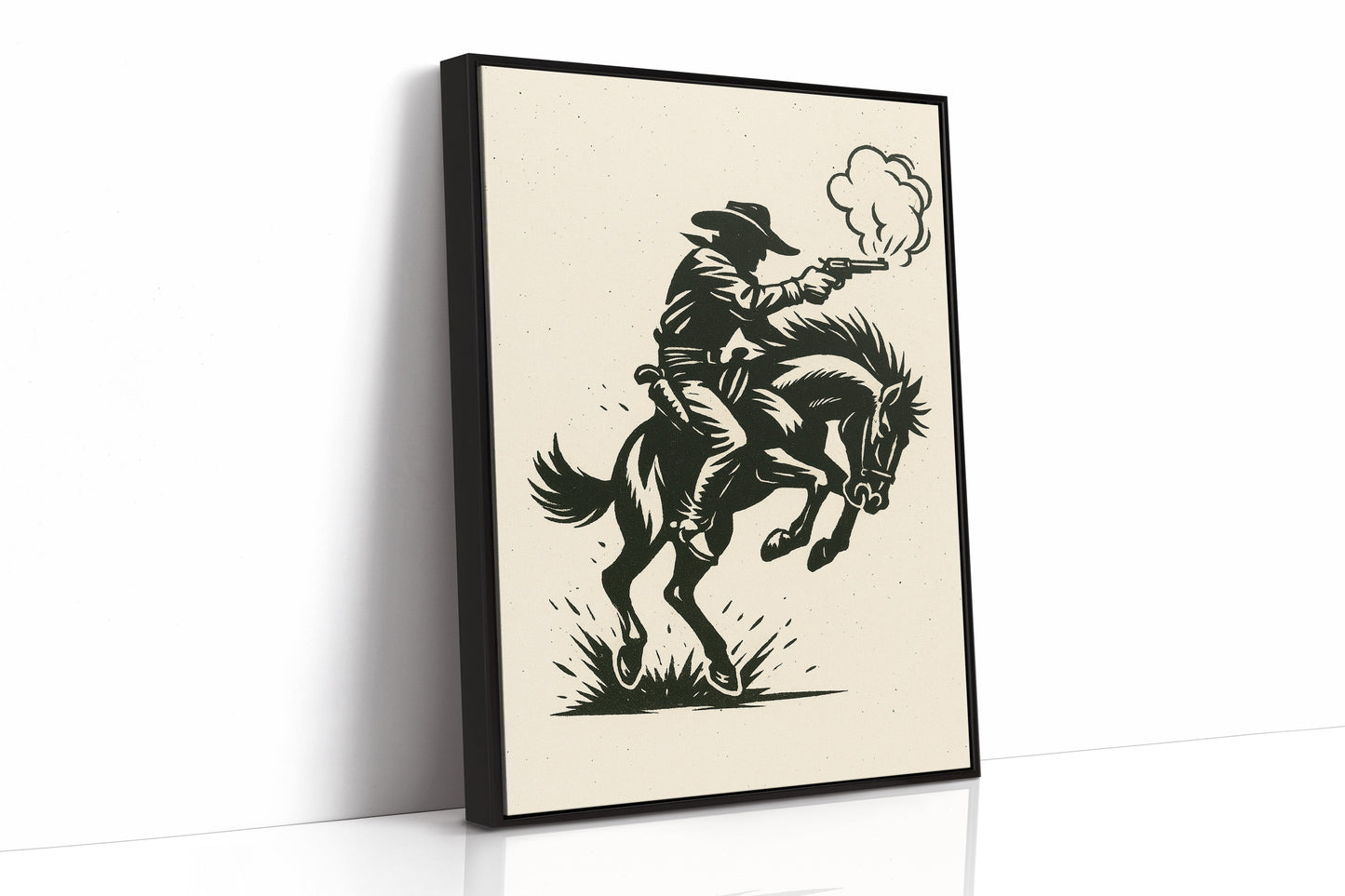 Fusillade de cow-boys dans la poussière