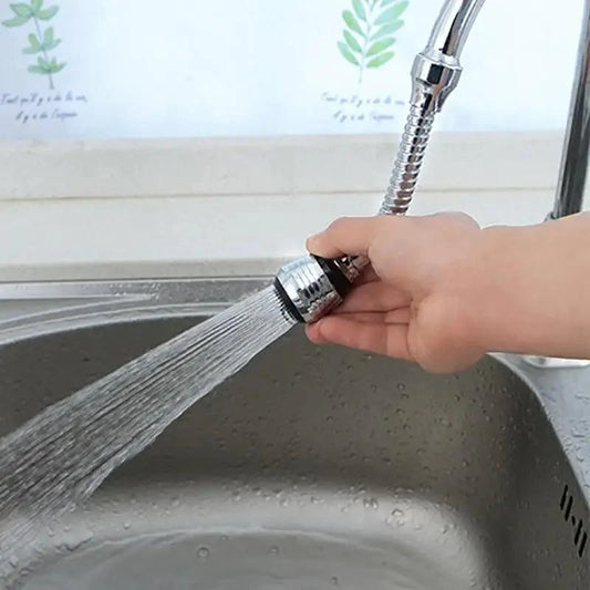 360 Degree Kitchen Sink Tap Faucet Extender, Universal Stainless Steel Faucet Extender with Flexible Swivel Tap Aerator Hose, 2 Water Outlet Modes, Faucet Extender Water Saving Bathroom Kitchen Accessories